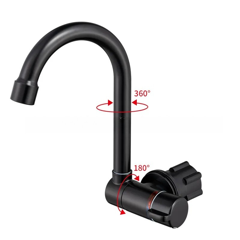 Commercial Kitchen Tap - 검정색 접이식 RV 수도꼭지, 캠핑카 주방