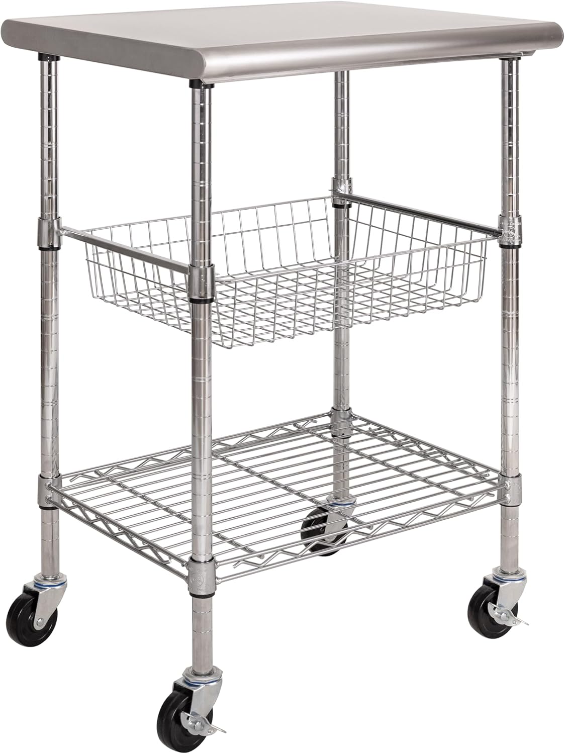 스테인리스 스틸 상업용 조리대 카트, 이동식 주방 아일 - Commercial Kitchen Island On Wheels 리뷰 및 가격