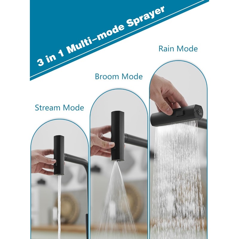 주방 수도꼭지 풀다운 스프레이 워터폴 싱글 핸들 3단  - Commercial Kitchen Sprayer 리뷰 및 가격