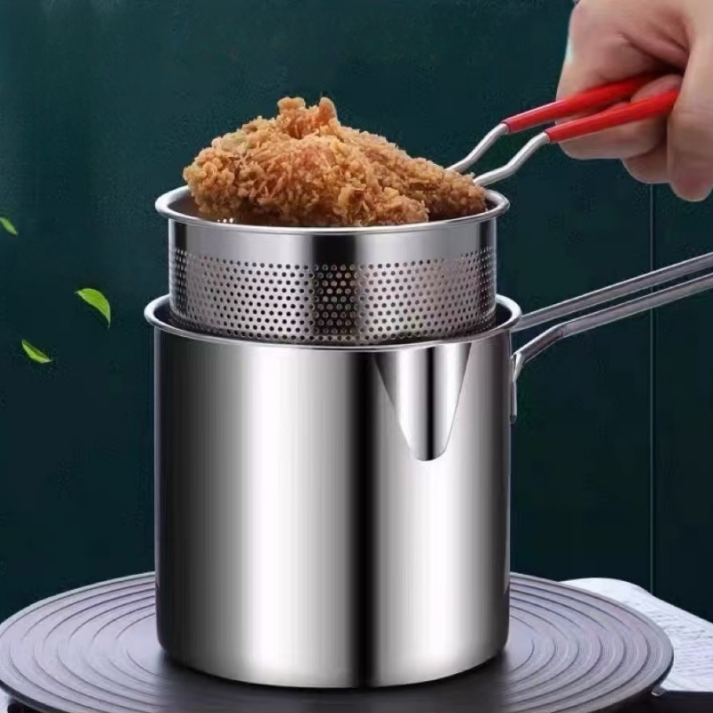 304 스테인레스 스틸 딥 프라이어 냄비 바구니 포함  - Commercial Kitchen Appliances 리뷰 및 가격
