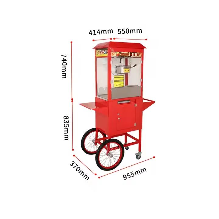 상업용 팝콘 기계 카트 포함 220V 1400W 캐러멜 - Commercial Popcorn Machine 리뷰 및 가격