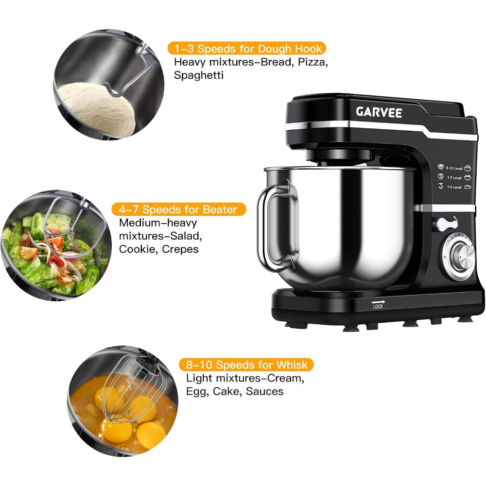 가르비 110-120V, 60hz 6.7L 스테인리스  - Commercial Kitchen Mixers Dough Mixer 리뷰 및 가격