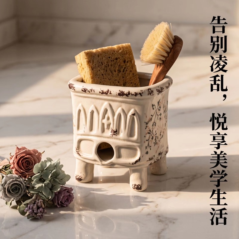 도자기 다육 식물 화분, 빈티지 스타일의 소박한 주방용 - Commercial Kitchen Utensil Storage 리뷰 및 가격